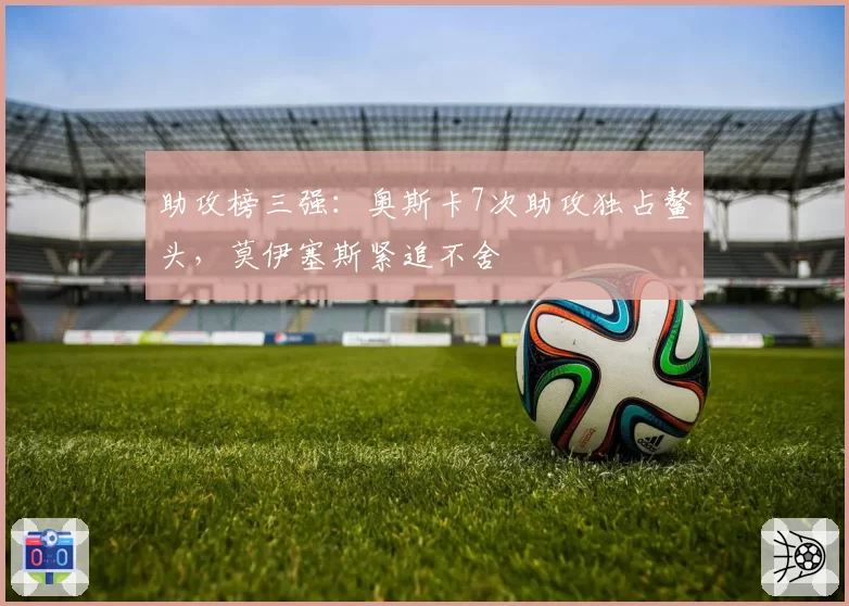 助攻榜三强：奥斯卡7次助攻独占鳌头，莫伊塞斯紧追不舍